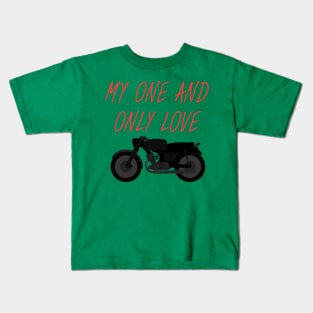 Motorbike And and only love black Kids T-Shirt